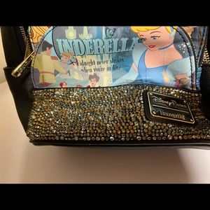 Disney princess handmade rhinestone bedazzled mini backpack.